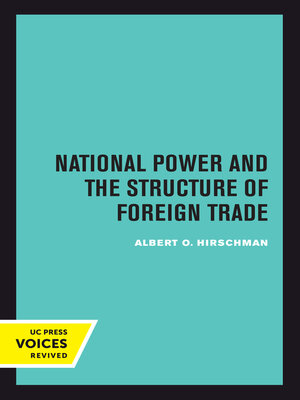 cover image of National Power and the Structure of Foreign Trade
